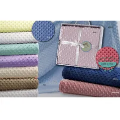 Manta Infantil Minky Topos - Colores Lisos