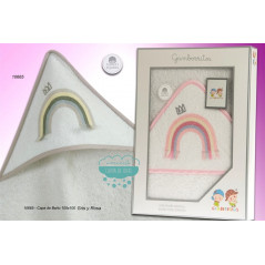 Capa de baño bebé - Serie Arco Iris y Corona