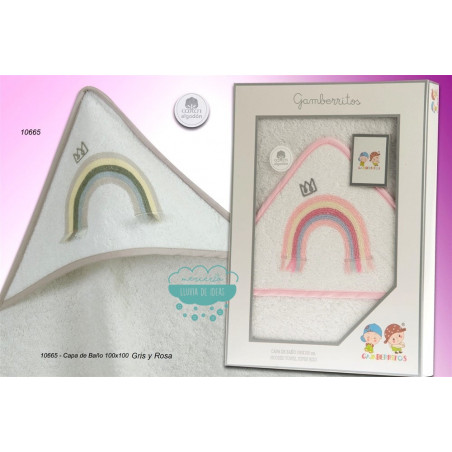 Capa de baño bebé - Serie Arco Iris y Corona