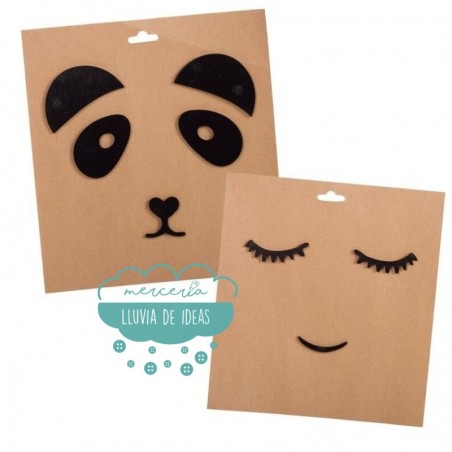 Sticker para pared infantil - Panda y Pestañas