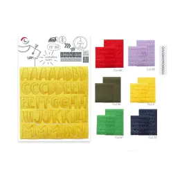 Abecedario de letras termoadhesivas - Varios colores