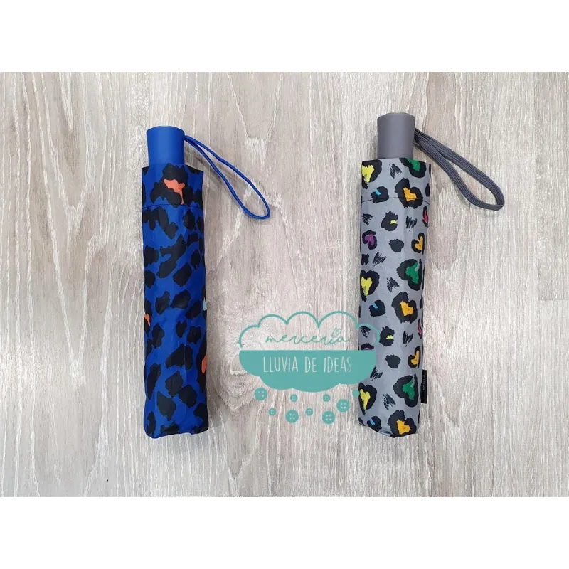 Paraguas plegable automático - Leopardo Animal Print