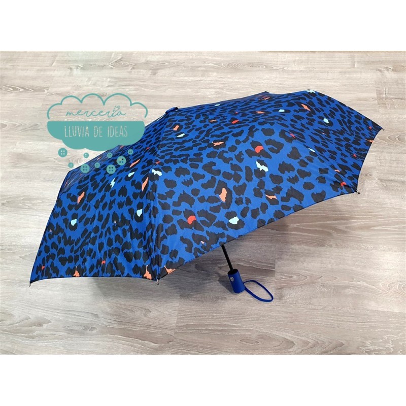 Paraguas plegable Leopardo ????️Mercería Lluvia de Ideas????️