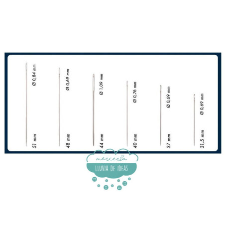 Agujas de coser a mano surtidas - Cose