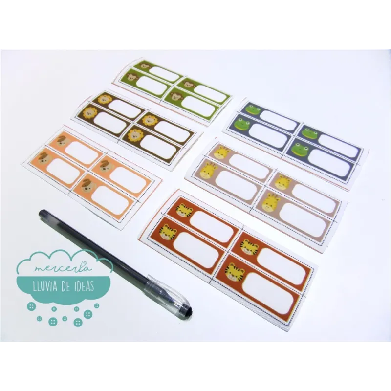 Bolígrafo Lavafix marcador para la ropa con etiquetas termoadhesivas infantiles