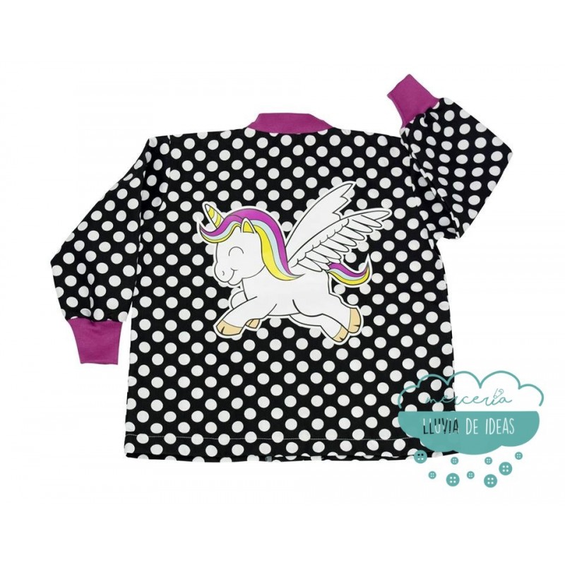 Bata escolar o mandilón - Unicornio fondo negro Bata escolar o mandilón - Unicornio fondo negro