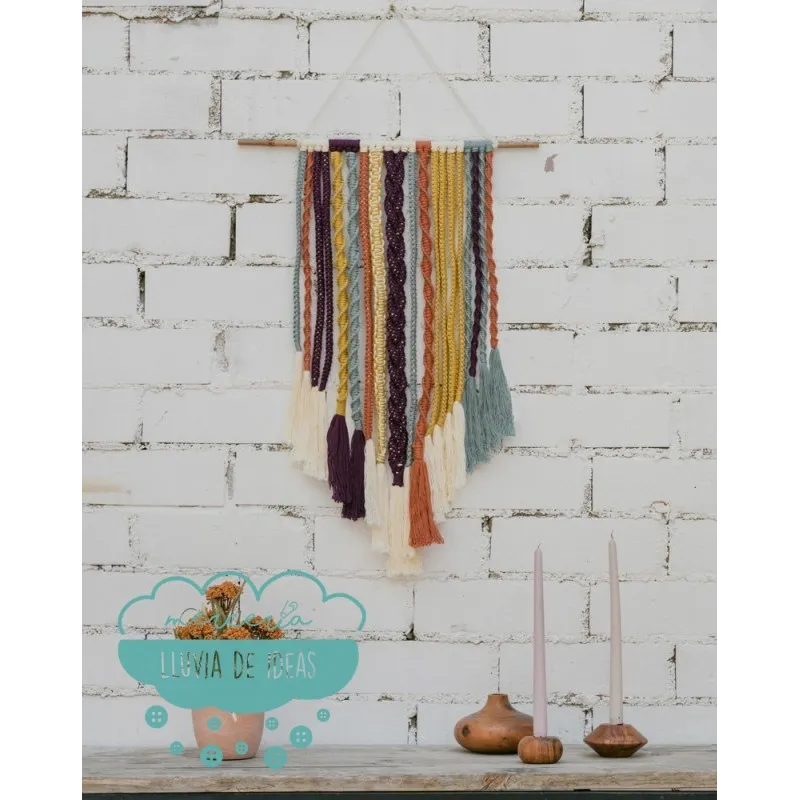 Revista de punch needle y macramé Natura XL 6 projects - DMC