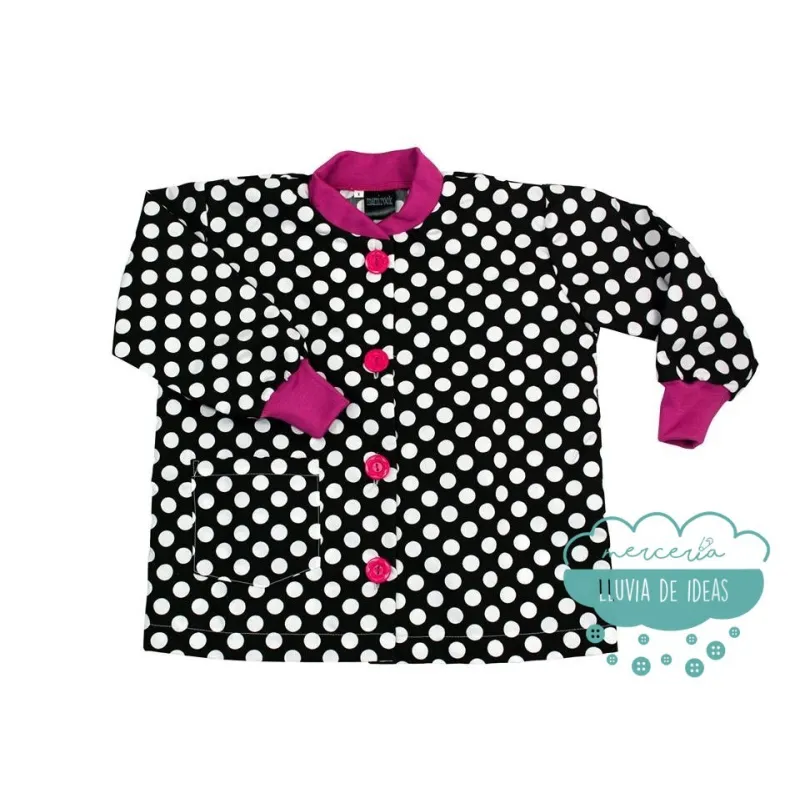 Bata escolar o mandilón - Unicornio fondo negro