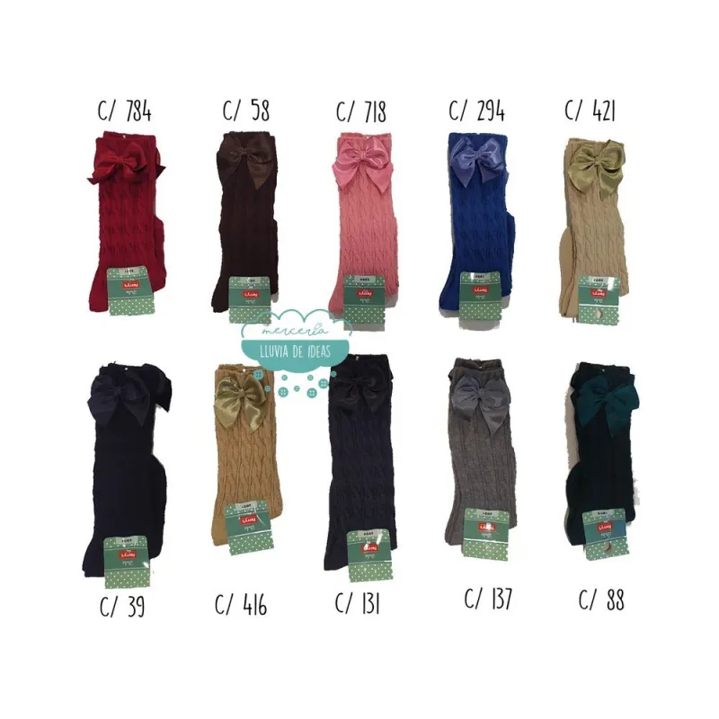 Calcetín De Ochos Con Lazo