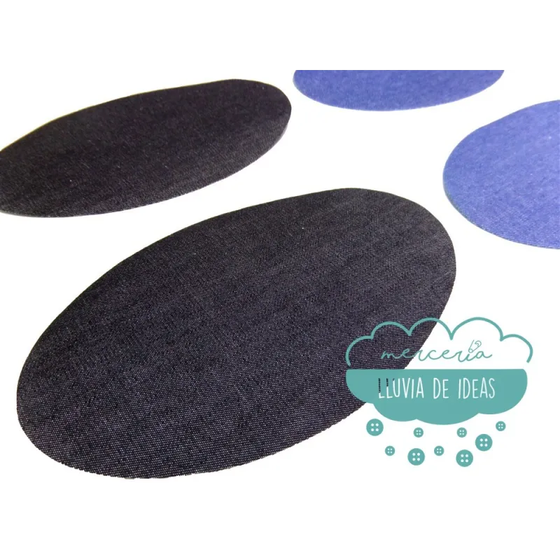 Coderas / Rodilleras termoadhesivas lisas adulto - Vaquero