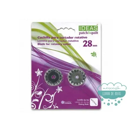 Cuchilla circular corte zig-zag para cúter rotatorio 28 mm.