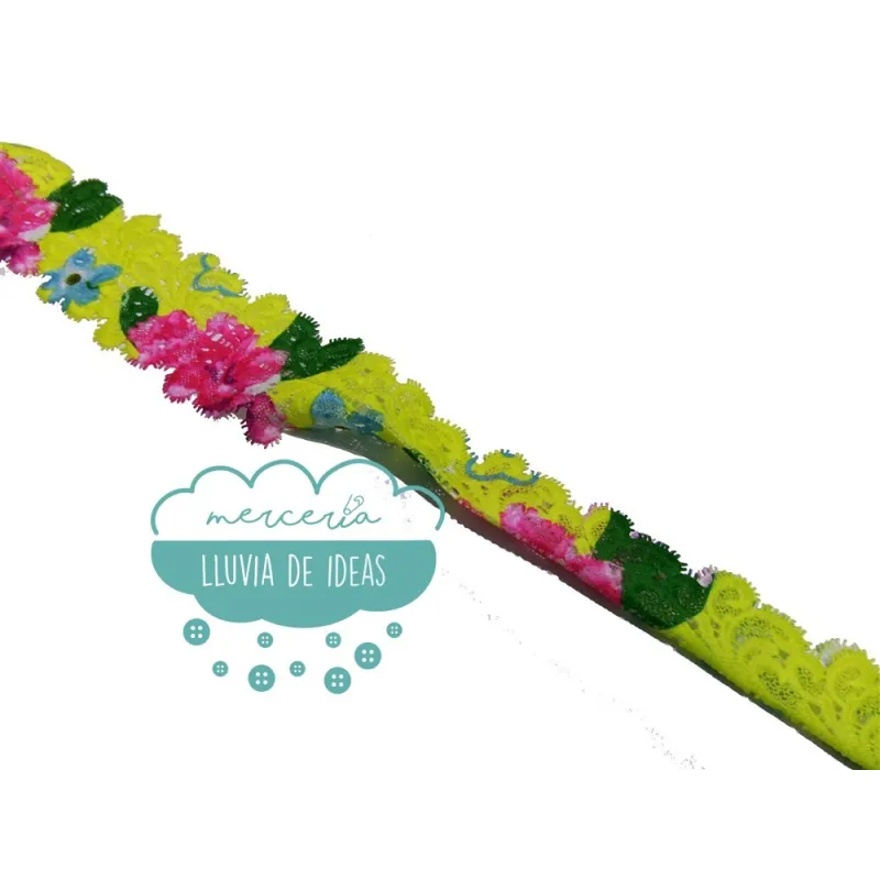 Galón de guipur multicolor - Serie Summer Mercería Lluvia de Ideas