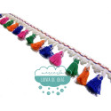 Fleco de borlas multicolor - Serie Bella