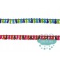 Fleco de borlas multicolor - Serie Kiara