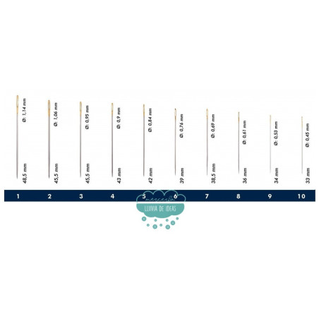 Agujas de bordar a mano - Cose