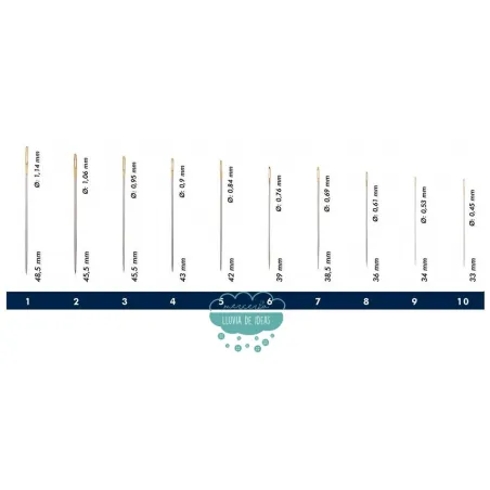 Agujas de bordar a mano - Cose