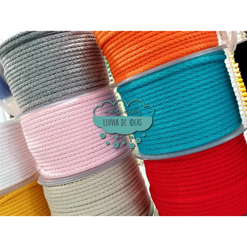 Cordón algodón trenzado 5 mm. - Serie Amaya