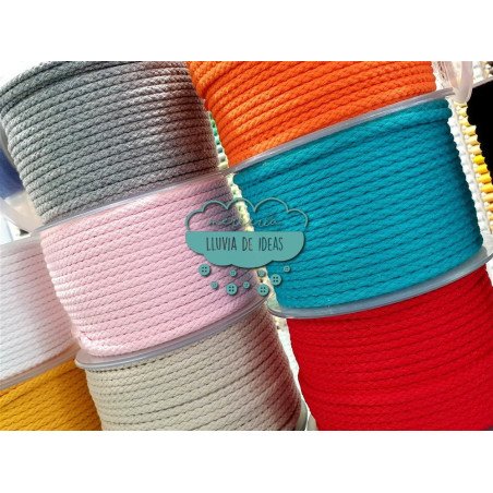 Cordón algodón trenzado 5 mm. - Serie Amaya
