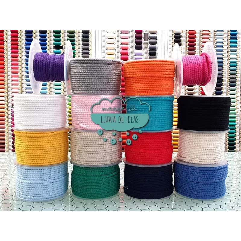 Cordón algodón trenzado 5 mm. - Serie Amaya
