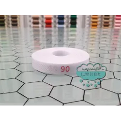 Etiquetas personalizadas termoadhesivas para ropa (texto en color rojo)