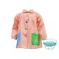 Bata escolar o mandilón bordado naranja - Modelo vichy cuadros con cuellos Bata escolar o mandilón bordado naranja - Modelo vichy cuadros con cuellos