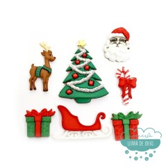 Botones de Navidad decorativos - Christmas Eve