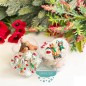 Botones de Navidad decorativos - Feliz Navidog Botones de Navidad decorativos - Feliz Navidog