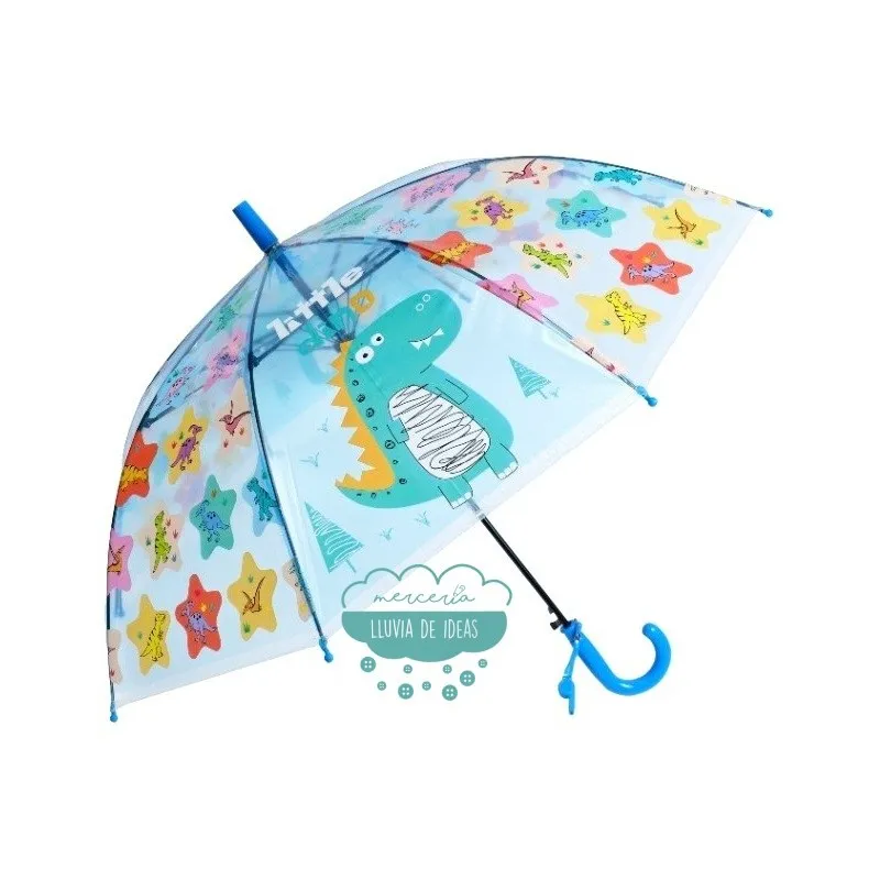 Paraguas automático infantil con silbato - Dinosaurios