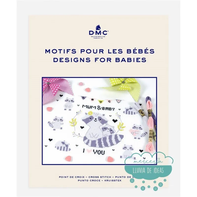 Mini libro punto de cruz Bebé - DMC