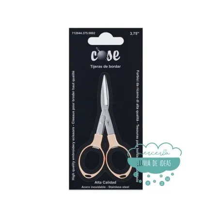 Tijera plegables mango oro rosa