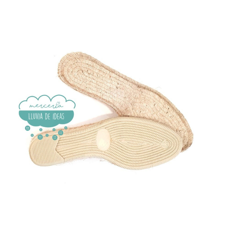 Suela de alpargatas con cuña