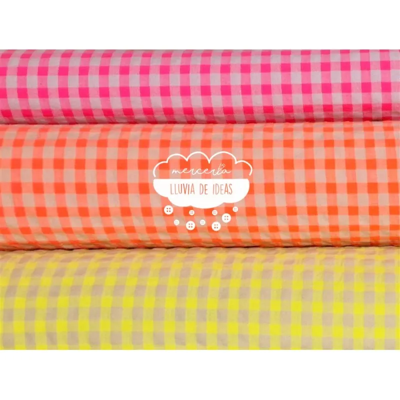 Seersucker vichy flúor