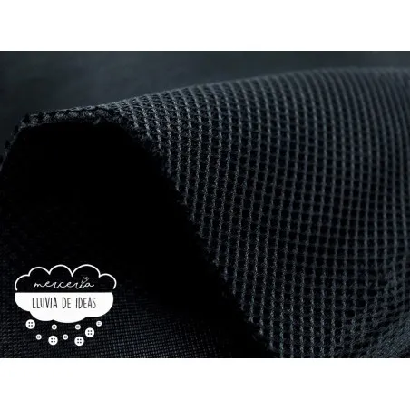 Tejido Mesh 3D Negro 🌧️Mercería Lluvia de Ideas🌧️