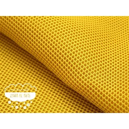 Tejido Mesh 3D Mostaza
