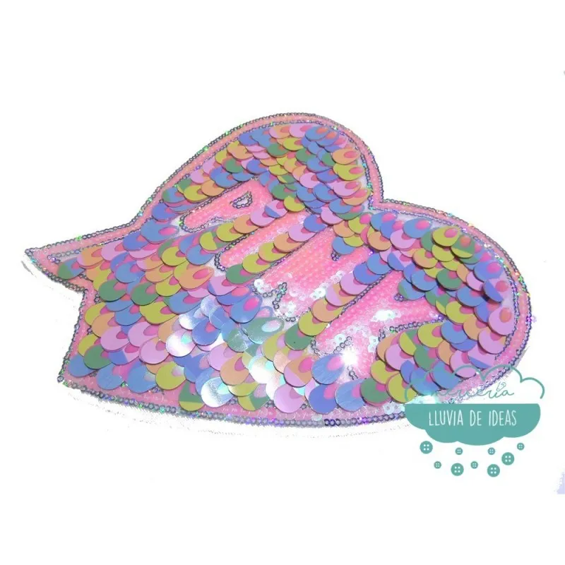 Aplicación con lentejuelas - Serie Pink Mercería Lluvia de Ideas