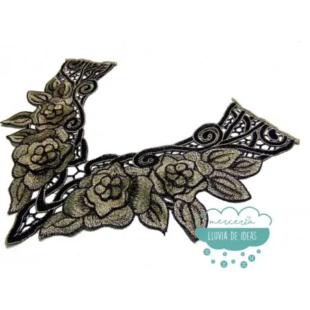 Aplicación bordada tipo cuello - Serie Cristina