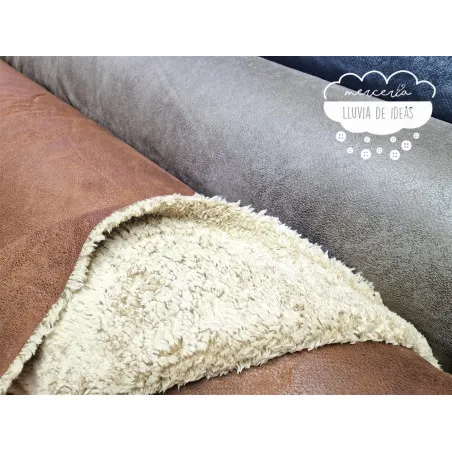 Pelliza de antelina y borreguito