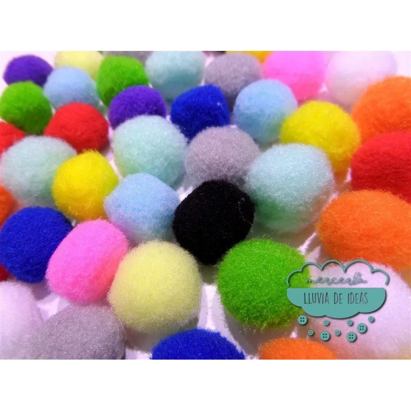 Pompones acrílicos - Colores lisos Ø 20 mm.