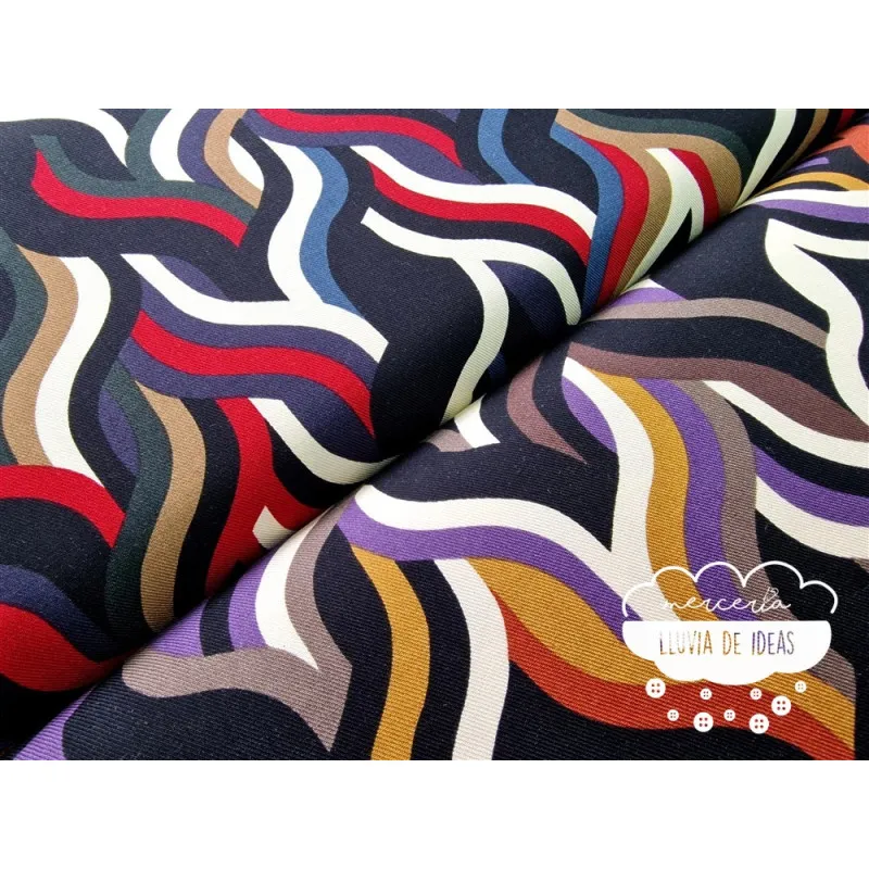 Sarga viscosa estampada Retro