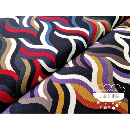 Sarga viscosa estampada Retro