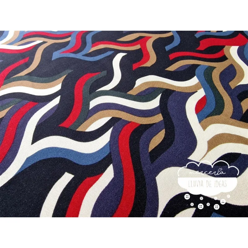 Sarga viscosa estampada Retro