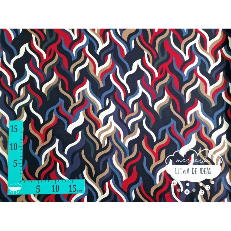 Sarga viscosa estampada Retro