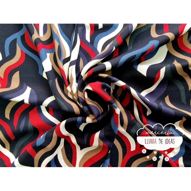 Sarga viscosa estampada Retro