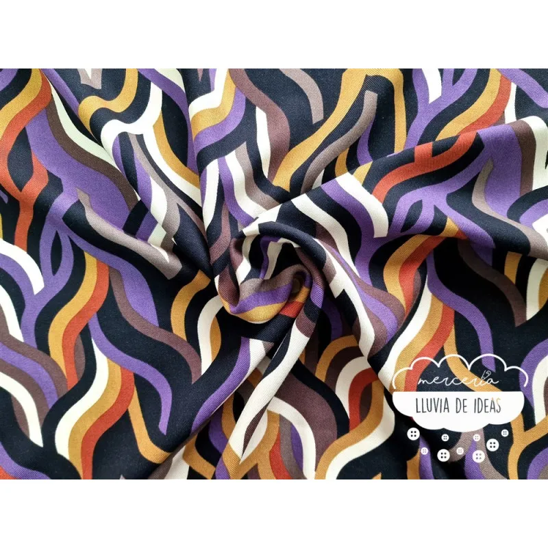 Sarga viscosa estampada Retro