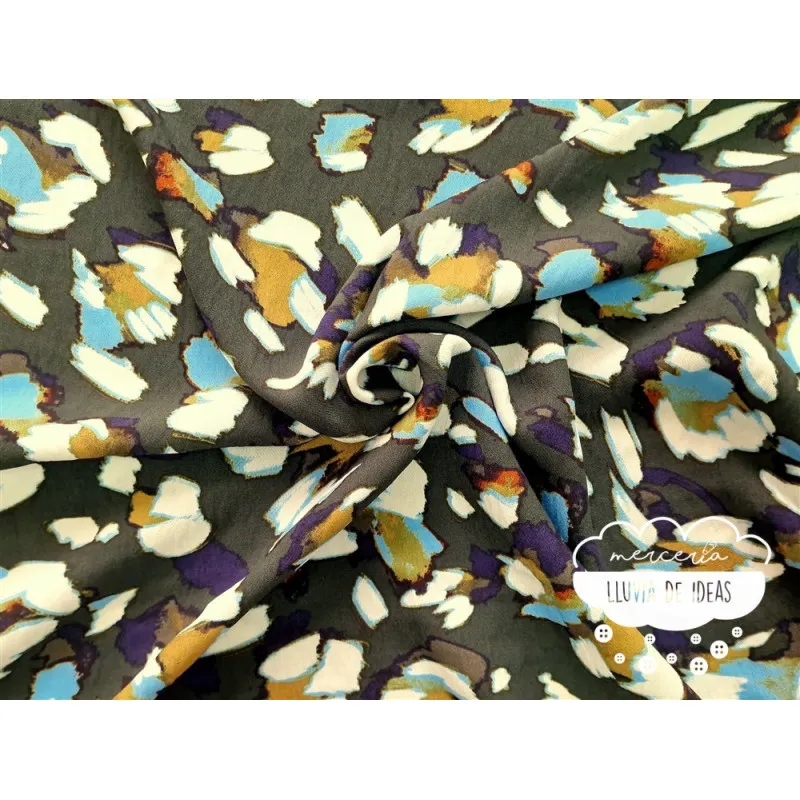 Crêpe viscosa estampado Acuarela