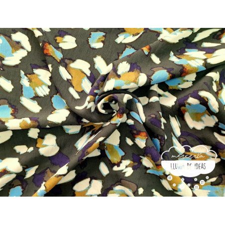 Crêpe viscosa estampado Acuarela