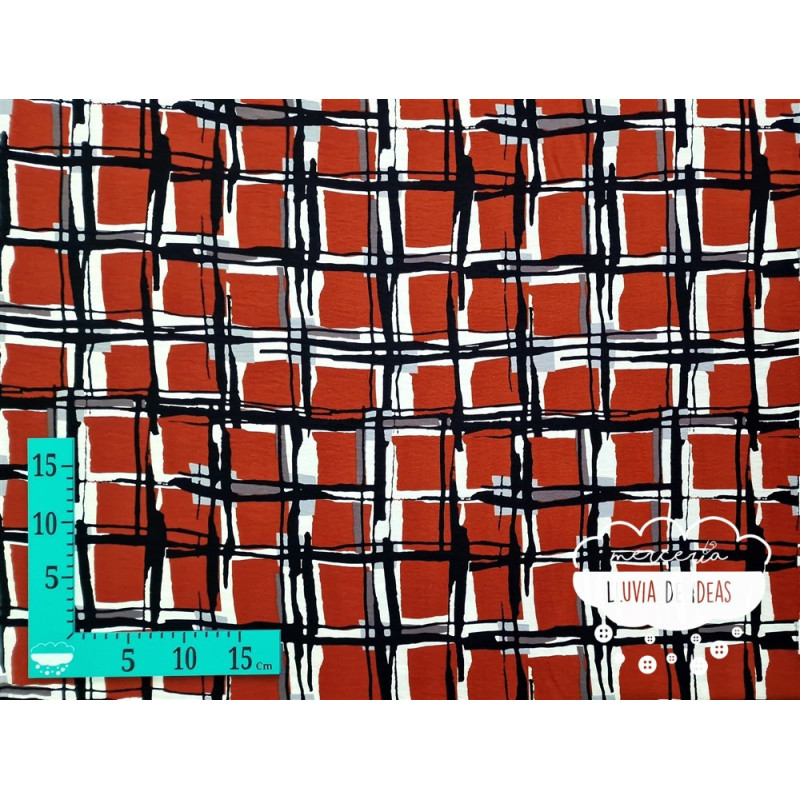 Crêpe viscosa estampado Lines