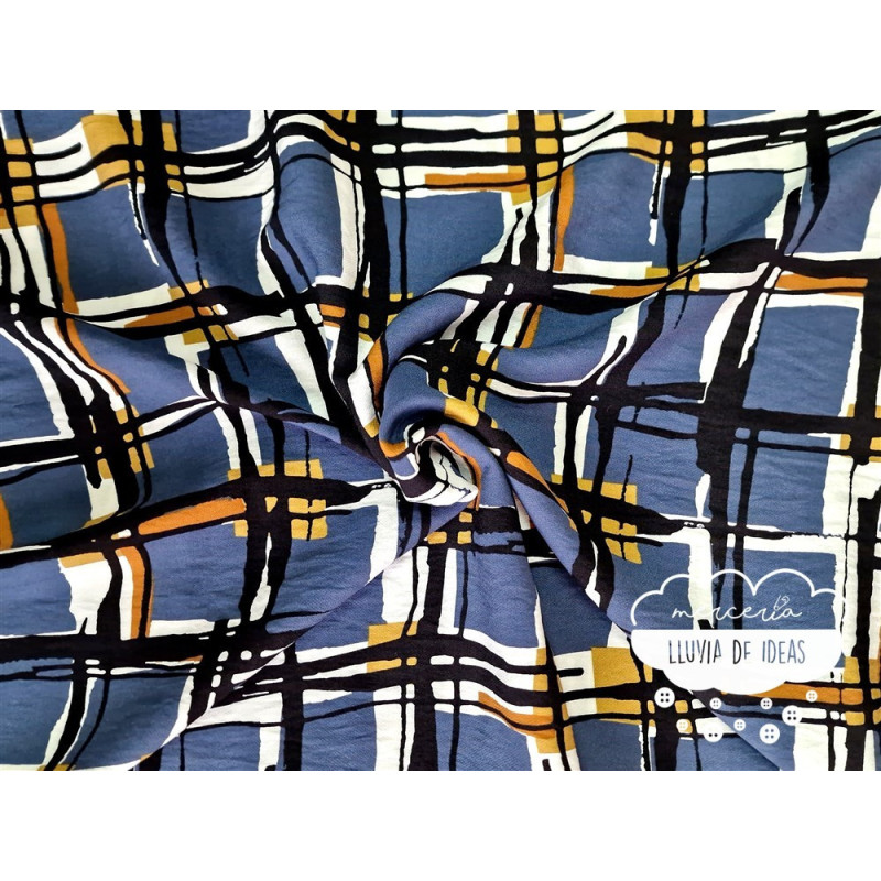 Crêpe viscosa estampado Lines