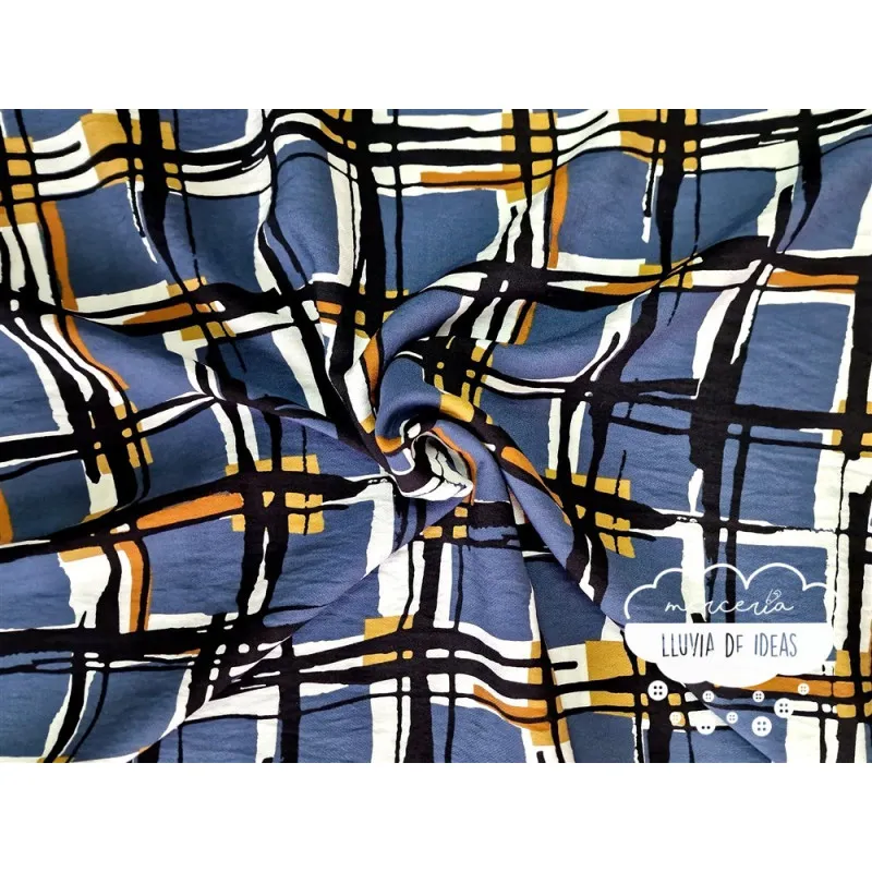 Crêpe viscosa estampado Lines 