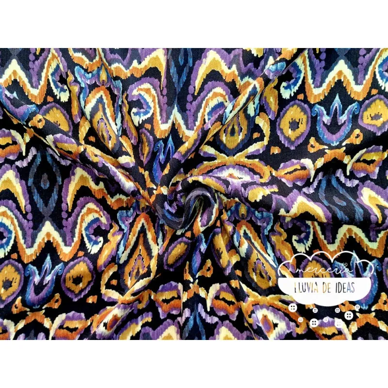 Gasa crêpe viscosa estampado Bombay